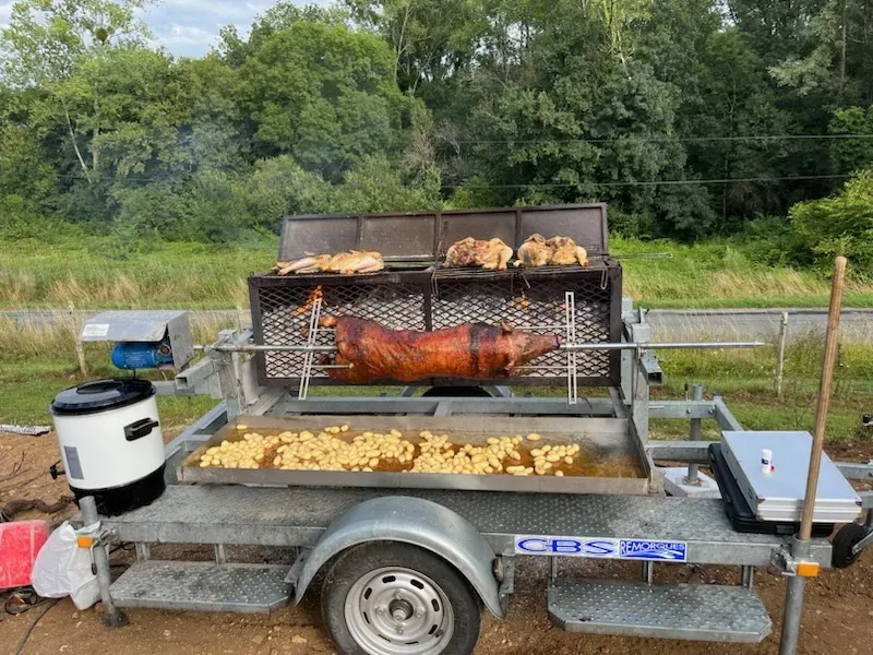 Location remorque tournebroche à Villegouge